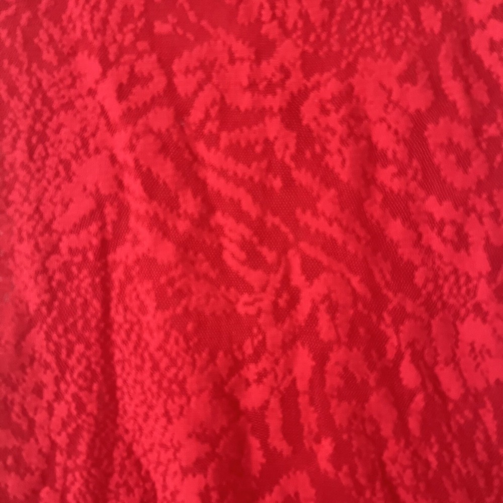 Victoria's Secret Women's Small Red Lace Animal Print Pullover Sheer Dress - Picture 3 of 5